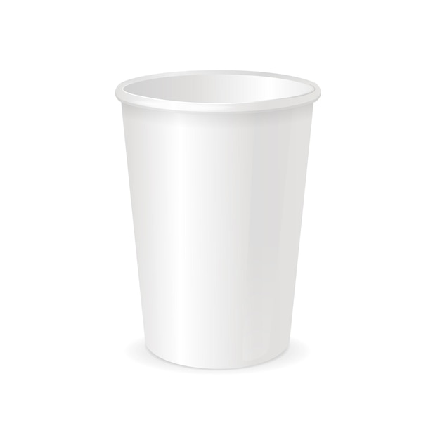 White Paper Cup Template for Coffee or Tea To Take Away Vector illustration