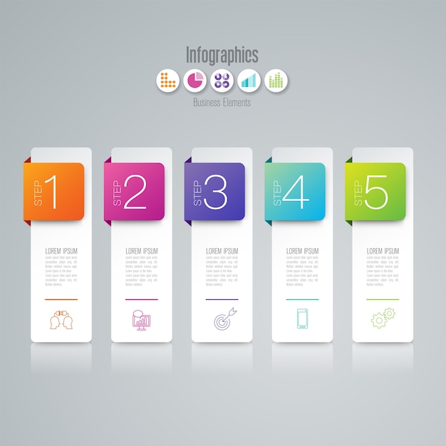 White paper infographic elements for the presentation