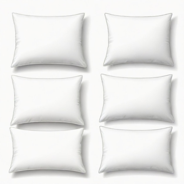 Vector a white pillow with many square shapes on it