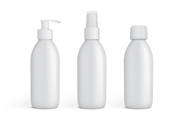 white  plastic packaging for liquids  