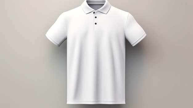 Vector a white polo shirt with a black button on the front