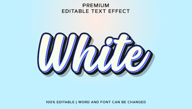 White Premium Editable Font Text Effect