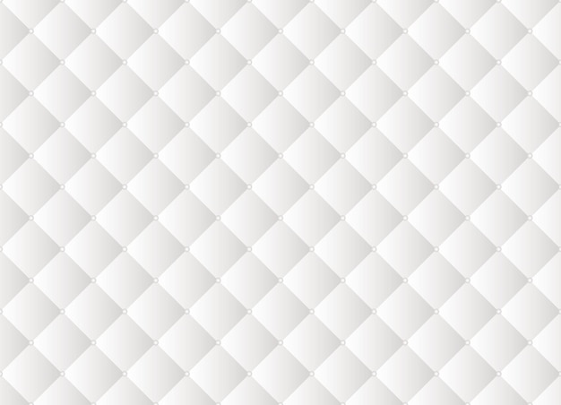 Vector white premium padded upholstery leather texture vector background