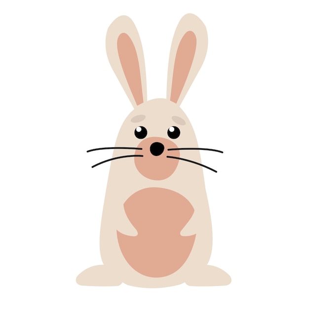 a white rabbit on a white background vector