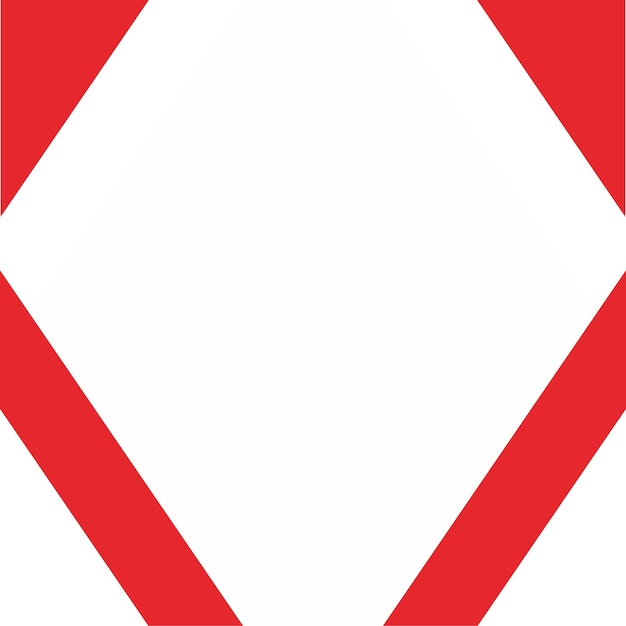 A white and red diamond sign with the words'diamond'on it