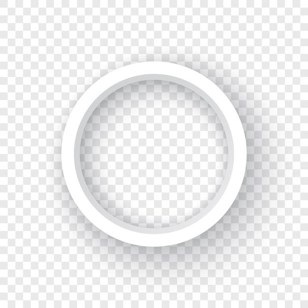 White round frame on transparent background Circle Vector illustration