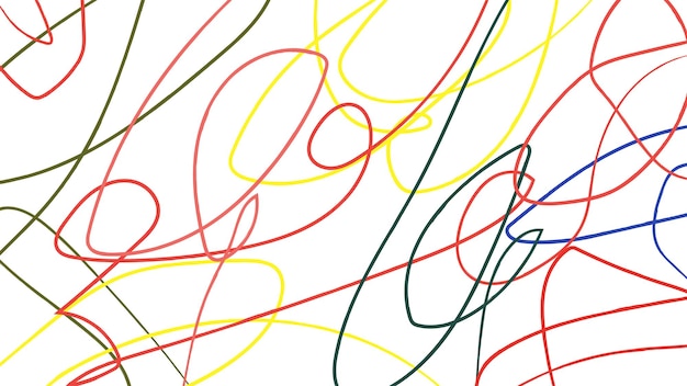 white scribble lines color background