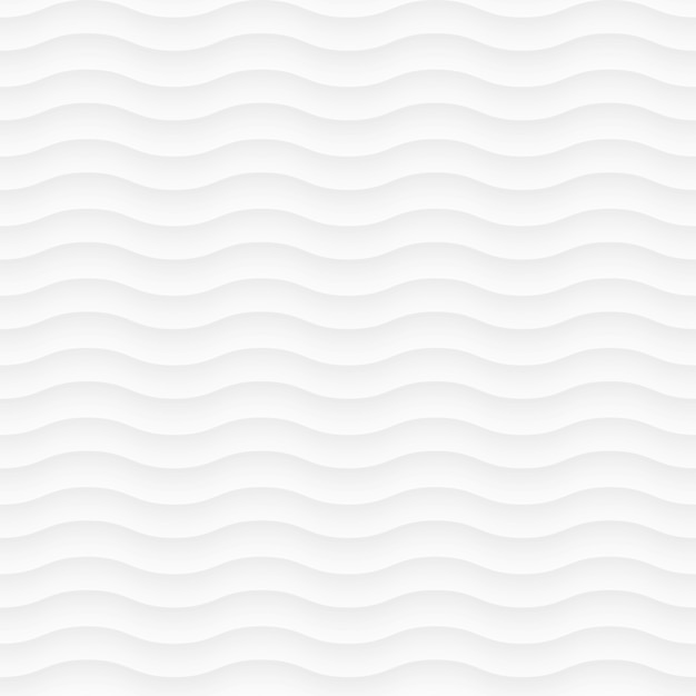 Vector white seamless pattern of abstract waves