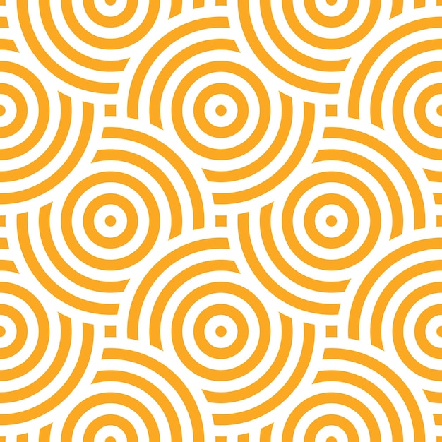 White seamless pattern with yellow circles.