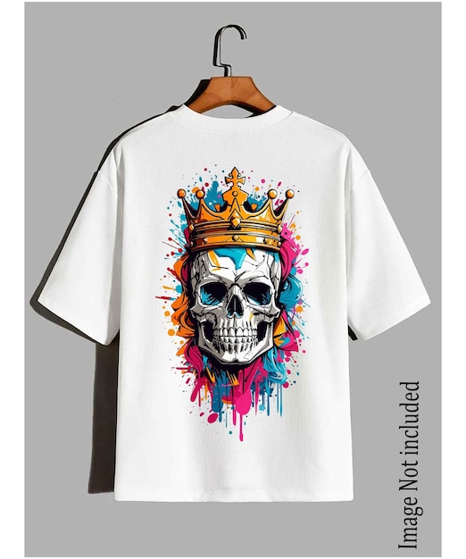 a white shirt with a skull on it that says death