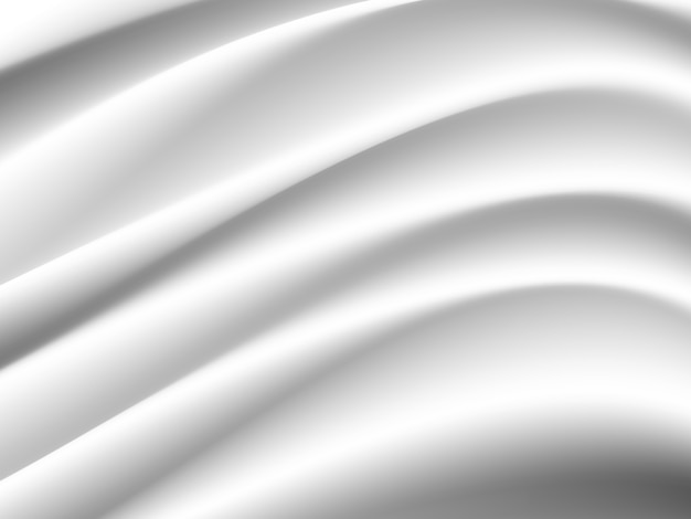 White silk cloth fabric wave overlapping with light and shadow. white and gray abstract texture background and copy space for web design