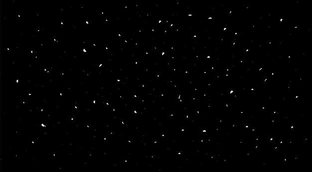 Vector white snow dust particles black space background vector illustration