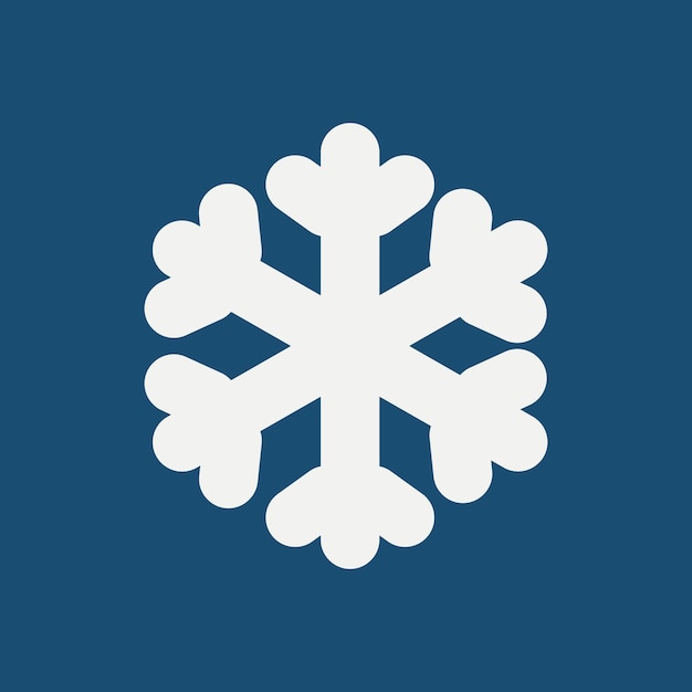 White Snowflake flat icon. Snow pictogram. Winter symbol. Merry Christmas, Happy New Year design