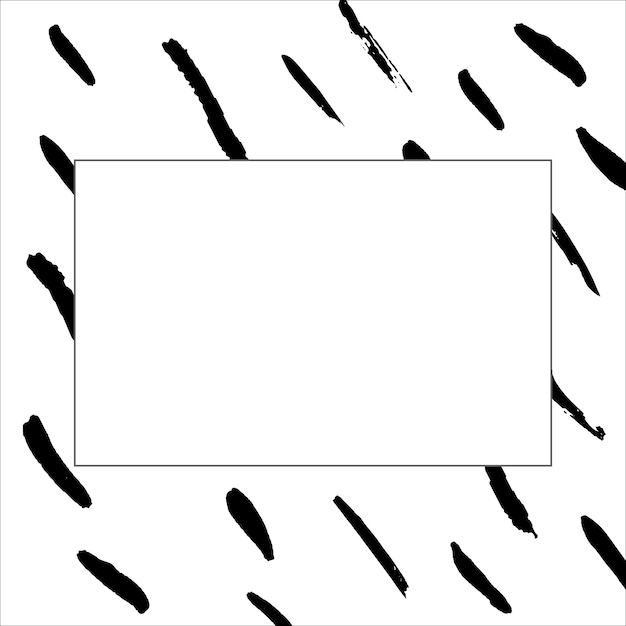 White space for text on an abstract background Abstract black brush on a white background