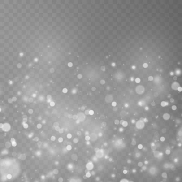 White sparks glitter light effect Sparkling dust particles Star burst with sparkle Xmas bokeh Vector