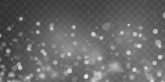 White sparks glitter light effect Sparkling dust particles Star burst with sparkle Xmas bokeh Vector