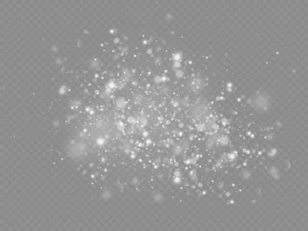 White sparks star shine christmas sparkl light bokeh effect sparkling dust particles sparkle