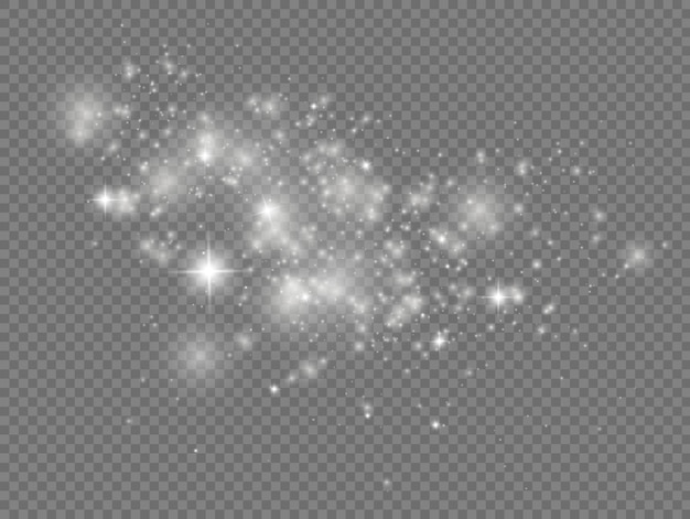 White sparks star shine christmas sparkl light bokeh effect sparkling dust particles sparkle