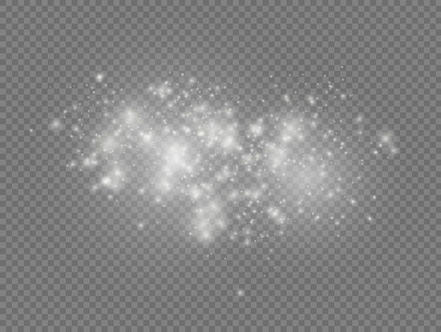 White sparks star shine christmas sparkl light bokeh effect sparkling dust particles sparkle