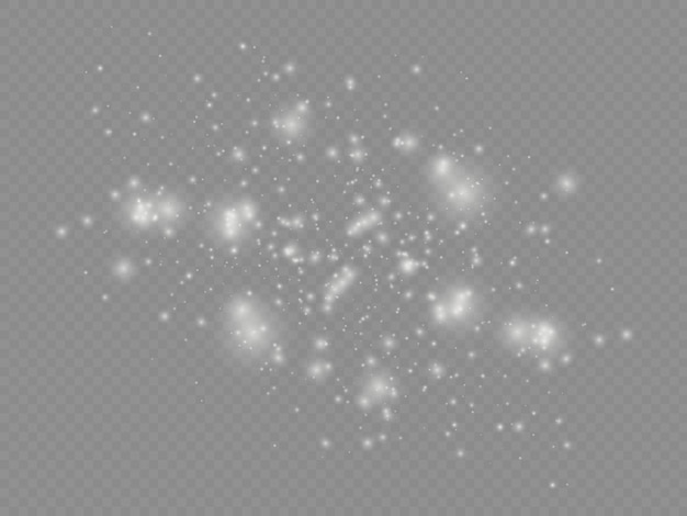 White sparks star shine christmas sparkl light effect sparkling magic dust particles sparkle