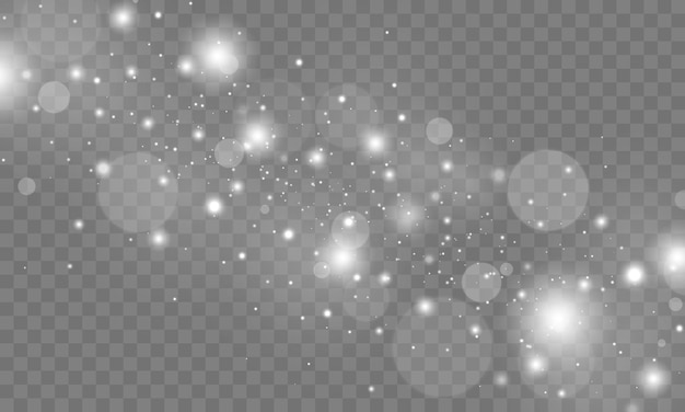 White sparks and stars glitter special light effect Christmas abstract pattern