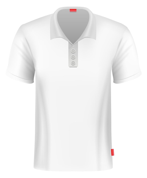 White sport tshirt Male blank apparel mockup