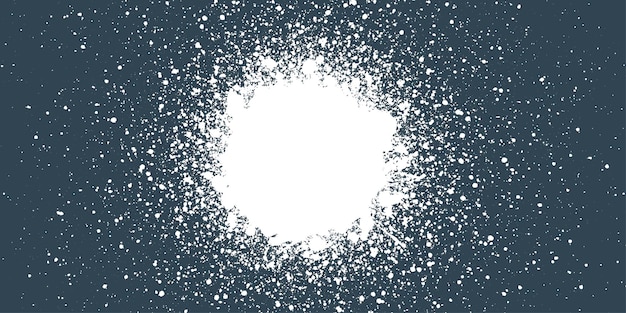 White spot of snow.Explosion of white powder.Grunge dots.