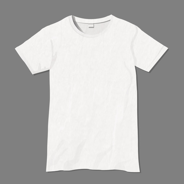 White t-shirt design template