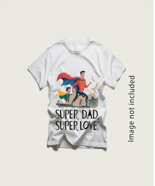 a white t shirt with a man on it vector tshirt with father day ink painting