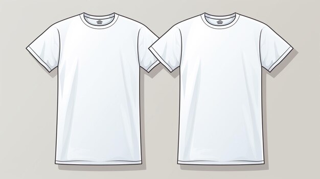 Vector white t shirt with a white t shirt on the left