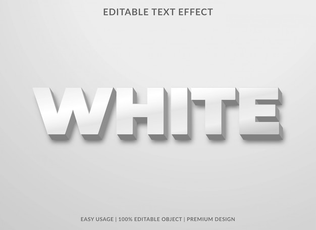 white text effect style template