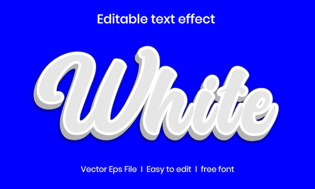 White text effect template premium vector