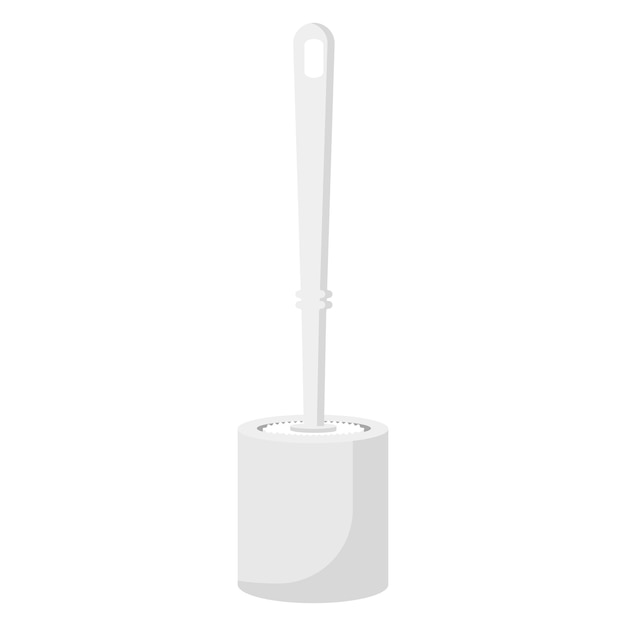 White toilet brush