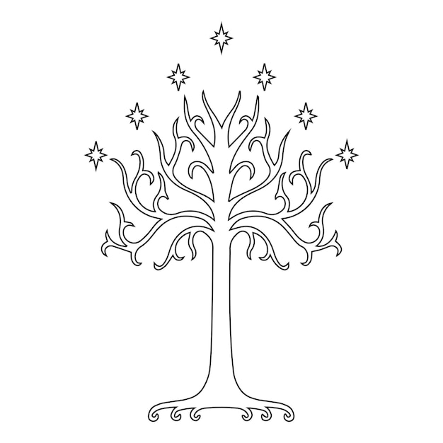 White Tree of Gondor Vector illustration