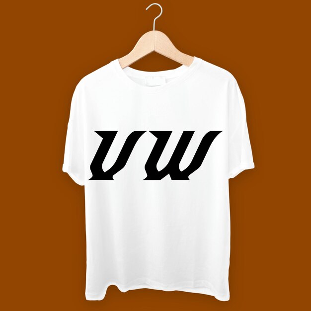 Vector white tshirt design hanging white t shirt mockup