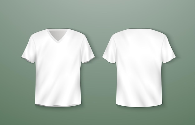 Vector white tshirt mockup