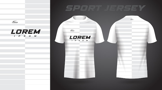 white tshirt sport jersey design