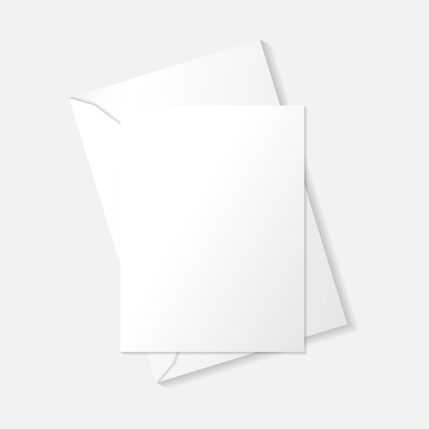 White vertical greeting card on envelope