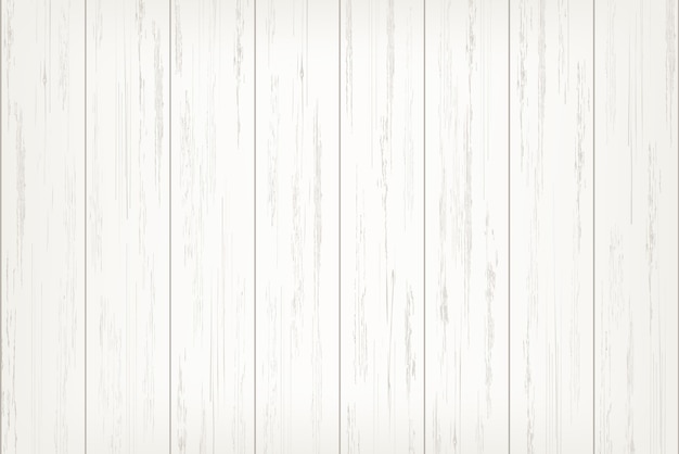 Vector white wood plank texture for background. 