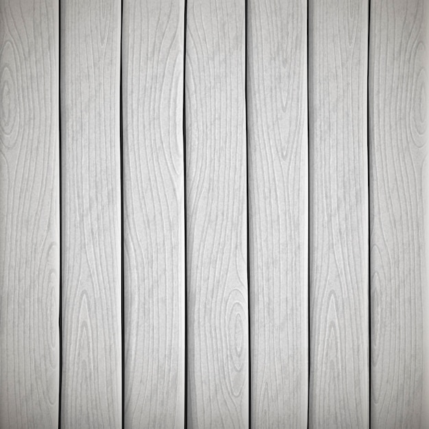 Vector white wooden plank texture background