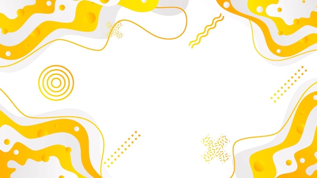 white and yellow dynamic fluid shapes abstract background