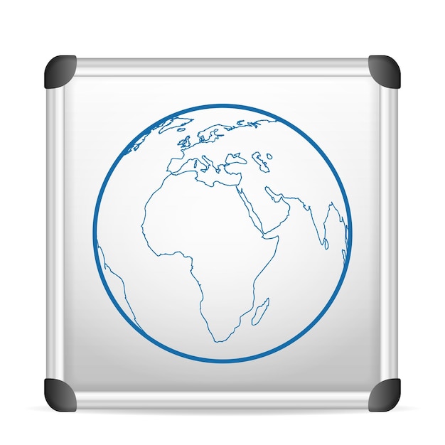 Whiteboard world globe