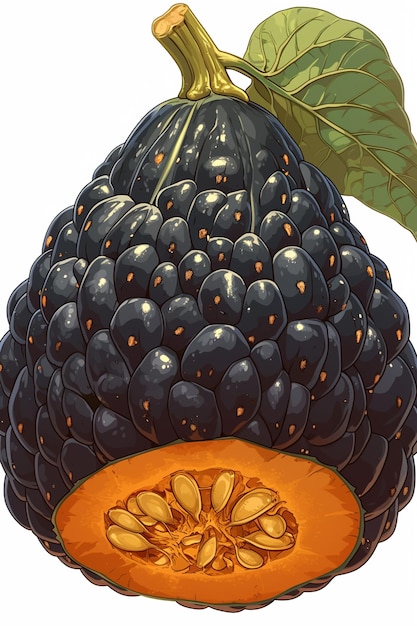 Whole Acorn Squash with Dark Green Skin