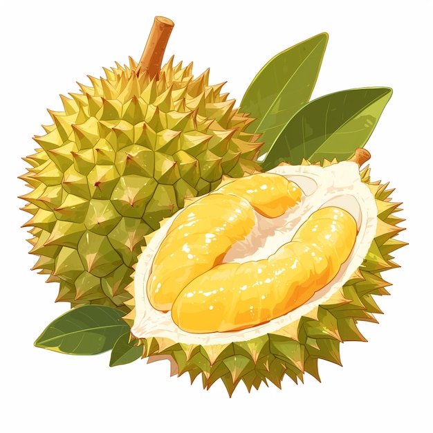 Whole Durian with Spiky Outer Shell