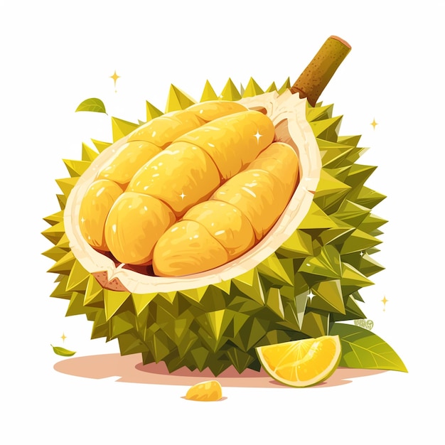 Whole Durian with Spiky Outer Shell