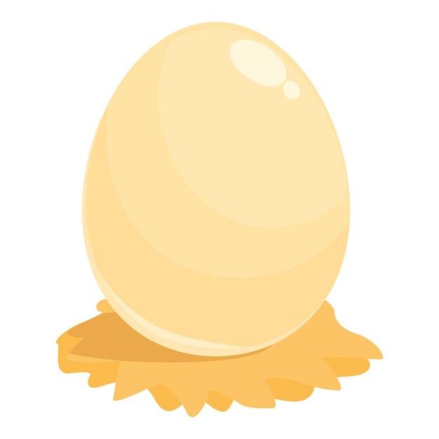 Vector whole egg icon cartoon vector chicken hatching easter bird