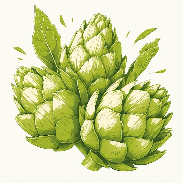 Whole Green Artichokes with Pointed Tips