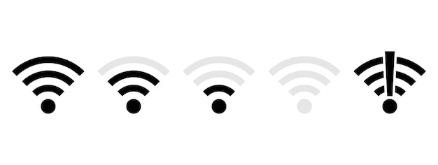 Wi-fi icon set. Wireless technology collection.