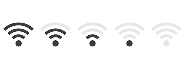 Wi-fi icon set. Wireless technology collection.