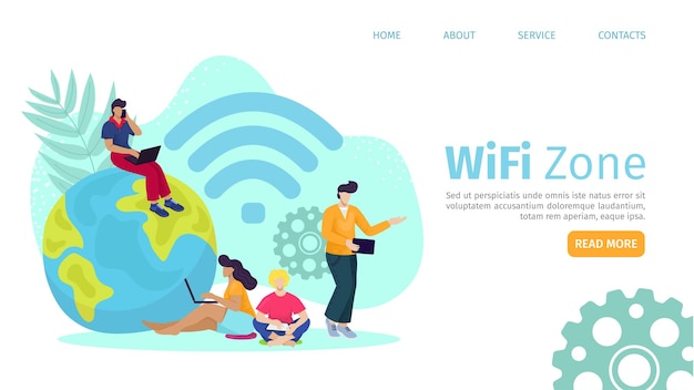 Wi-Fi zone landing page